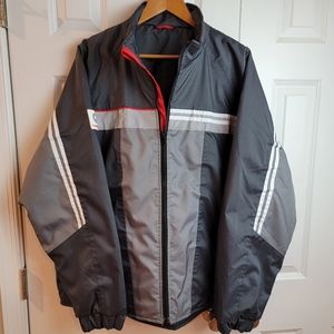 Schlinder Work Jacket‎ Coat Men's XL Polyester Gray Black Red White